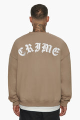 HEAVY CRIME CREWNECK SWEATER SILVER MINK