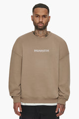 HEAVY CRIME CREWNECK SWEATER SILVER MINK
