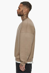 HEAVY CRIME CREWNECK SWEATER SILVER MINK
