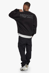 HEAVY OVERSIZE HD PRINT SWEATER BLACK
