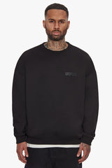 HEAVY OVERSIZE HD PRINT SWEATER BLACK