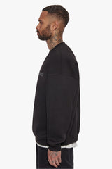 HEAVY OVERSIZE HD PRINT SWEATER BLACK
