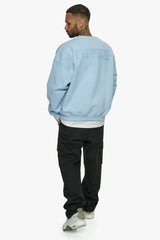 HEAVY OVERSIZE HD PRINT SWEATER BABY BLUE
