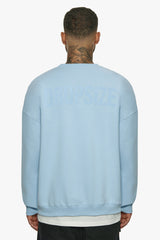 HEAVY OVERSIZE HD PRINT SWEATER BABY BLUE
