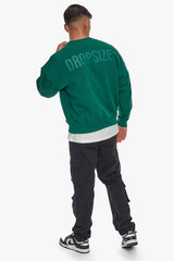 HEAVY OVERSIZE HD PRINT SWEATER GREEN