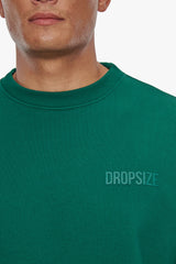 HEAVY OVERSIZE HD PRINT SWEATER GREEN