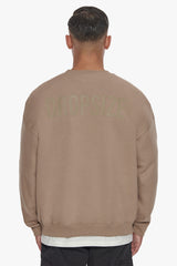 HEAVY OVERSIZE HD PRINT SWEATER SILVER MINK