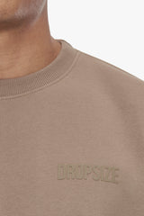HEAVY OVERSIZE HD PRINT SWEATER SILVER MINK