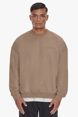 HEAVY OVERSIZE HD PRINT SWEATER SILVER MINK