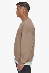 HEAVY OVERSIZE HD PRINT SWEATER SILVER MINK