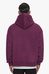 HEAVY LOGO DESIGN HOODIE GRAPE WINE