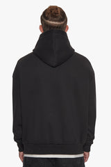 LACK PRINT LOGO HOODIE BLACK