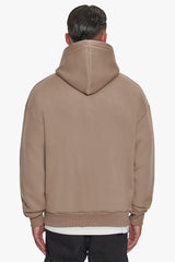 HEAVY OVERSIZE FROTTEE EMBO HOODIE SILVER MINK