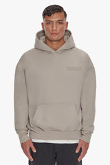 HEAVY OVERSIZE HD PRINT HOODIE SILVER GREY