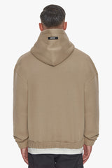HEAVY OVERSIZE RUBBER PATCH HOODIE WEATHERED TEAK