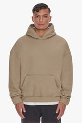 HEAVY OVERSIZE RUBBER PATCH HOODIE WEATHERED TEAK