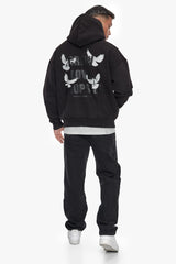 HEAVY OVERSIZE CARRYING DOVE HOODIE BLACK