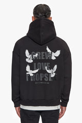 HEAVY OVERSIZE CARRYING DOVE HOODIE BLACK