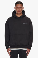 HEAVY OVERSIZE CARRYING DOVE HOODIE BLACK