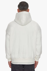 HEAVY OVERSIZE FRONT EMBO LOGO HOODIE CREAM