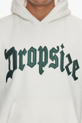 HEAVY OVERSIZE FRONT EMBO LOGO HOODIE CREAM
