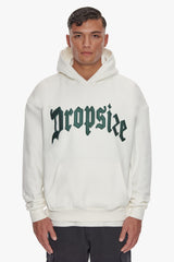 HEAVY OVERSIZE FRONT EMBO LOGO HOODIE CREAM