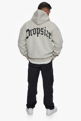 HEAVY OVERSIZE PUFFER LOGO BACKPRINT HOODIE QUITE GREY