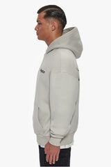 HEAVY OVERSIZE PUFFER LOGO BACKPRINT HOODIE QUITE GREY