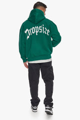 HEAVY BACKLOGO HOODIE GREEN / WHITE