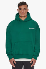 HEAVY BACKLOGO HOODIE GREEN / WHITE