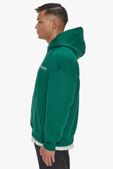 HEAVY BACKLOGO HOODIE GREEN / WHITE