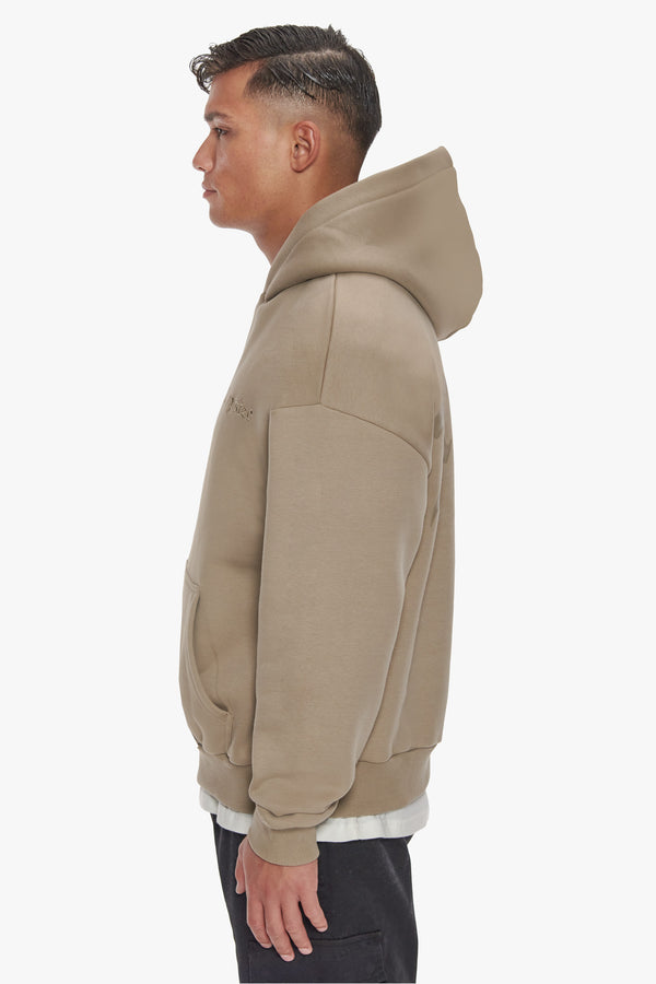 HEAVY BACKLOGO HOODIE WEATHERED TEAK