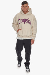 HEAVY FRONTLOGO HOODIE COCONUT MILK / GRAPE