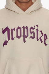 HEAVY FRONTLOGO HOODIE COCONUT MILK / GRAPE
