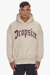 HEAVY FRONTLOGO HOODIE COCONUT MILK / GRAPE