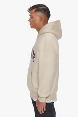 HEAVY FRONTLOGO HOODIE COCONUT MILK / GRAPE