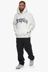 HEAVY FRONTLOGO HOODIE CREAM / GREY