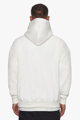 HEAVY FRONTLOGO HOODIE CREAM / GREY