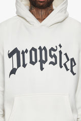 HEAVY FRONTLOGO HOODIE CREAM / GREY