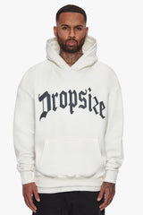 HEAVY FRONTLOGO HOODIE CREAM / GREY
