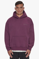 HEAVY OVERSIZE HD PRINT HOODIE GRAPE