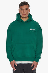 HEAVY OVERSIZE HD PRINT HOODIE GREEN / WHITE