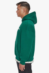 HEAVY OVERSIZE HD PRINT HOODIE GREEN / WHITE