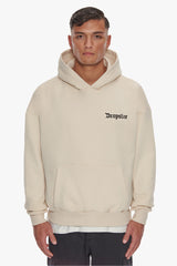 HEAVY OVERSIZE EMBO HOODIE COCONUT MILK