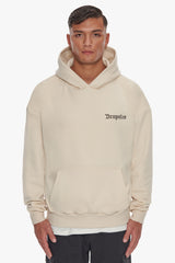 HEAVY OVERSIZE BROKEN HEART HOODIE COCONUT MILK