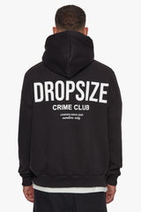 HEAVY OVERSIZE CRIME CLUB HOODIE BLACK