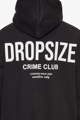 HEAVY OVERSIZE CRIME CLUB HOODIE BLACK