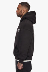 HEAVY OVERSIZE CRIME CLUB HOODIE BLACK