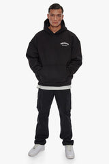 HEAVY OVERSIZE BUILDING OF LEGENDS HOODIE BLACK
