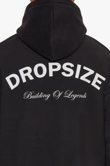 HEAVY OVERSIZE BUILDING OF LEGENDS HOODIE BLACK